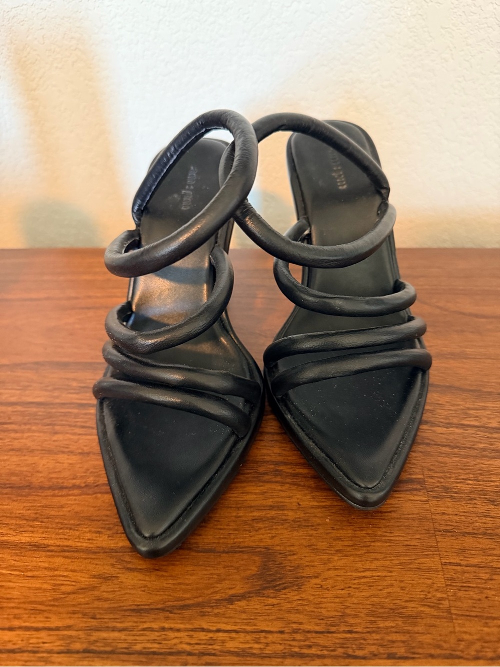 Am:pm Liliana Ankle-Strap Heeled Sandal Black size 6